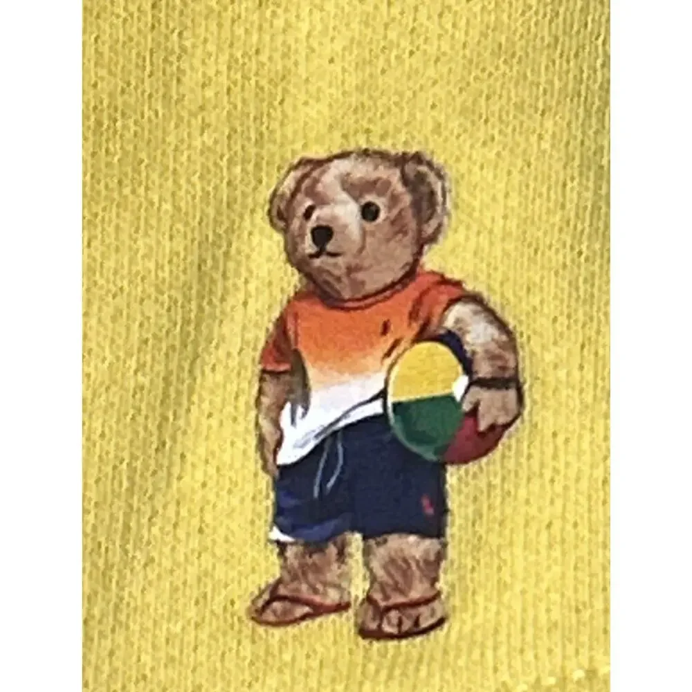 Infant Boys Girls RALPH LAUREN Bear W/ Beach Ball Knit Shorts 18M *B5